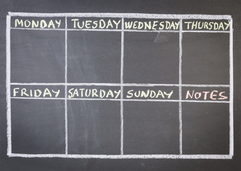 blackboard calendar